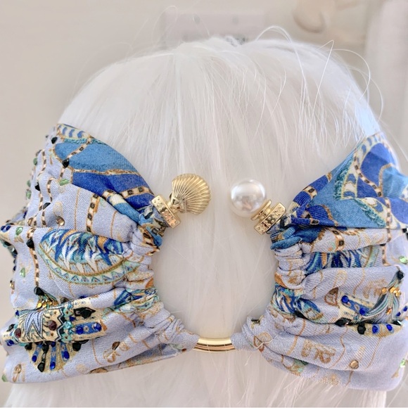 [🌟 PRICE FIRM] CAMILLA Under Scarab Skies Ring Headband Silk Headwrap - Picture 5 of 13